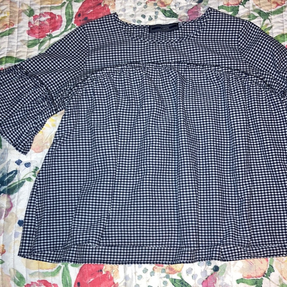 Navy and white Blouse